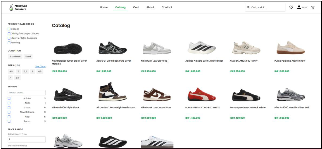 Moneylabs product catalog page preview
