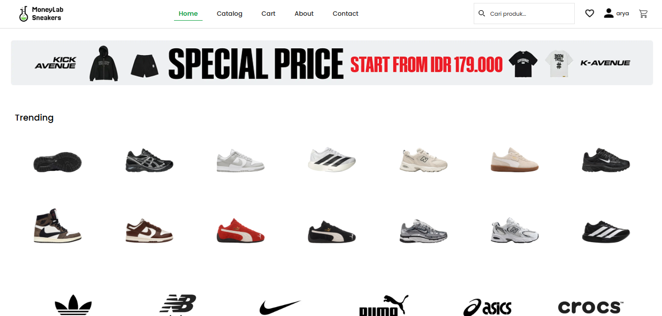 Moneylabs customer homepage preview